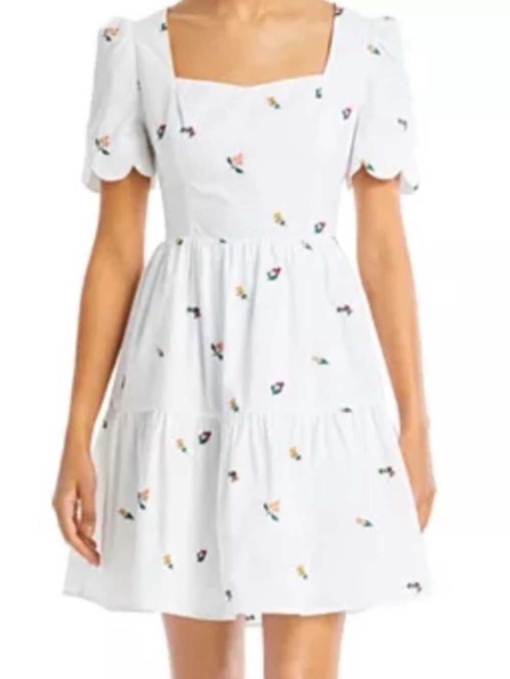 Endless Rose White Smocked Bodice Mini Dress